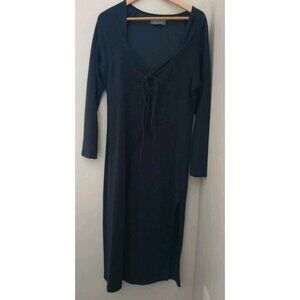 Anthropologie Tie-Front Midi Dress